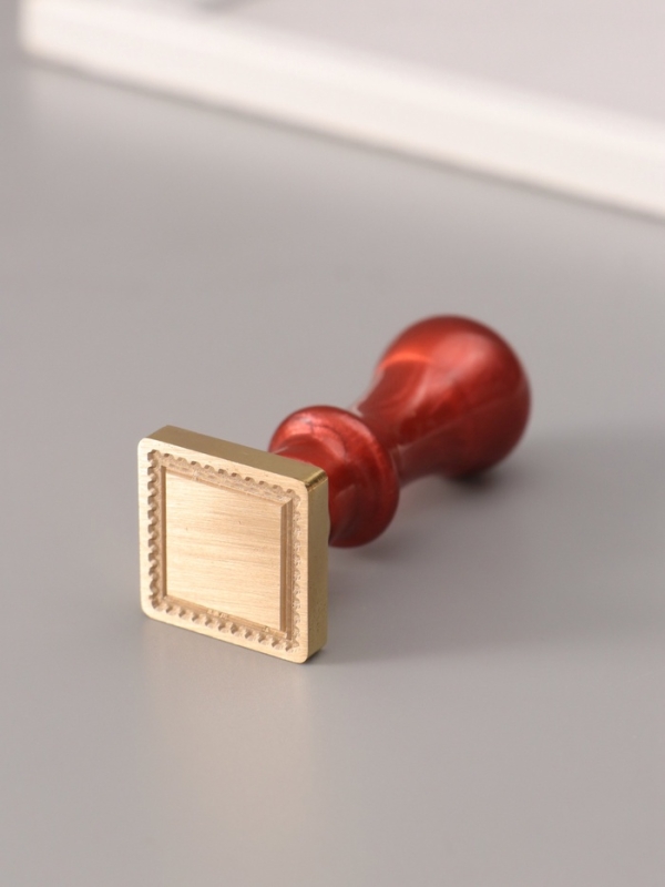 Печать для сургуча с пластиковой ручкой Печать для сургуча с пластиковой ручкой "Рамка в виде марки" 6,3х2,5х2,5 см