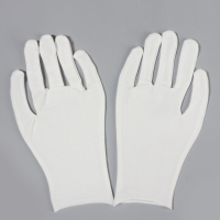 Перчатки хлопковые пара р-р S бел пакет QF