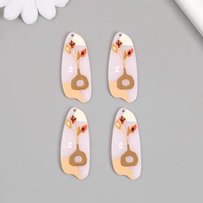 Декор для творчества акрил "Цветы в вазе. Абстракция" 0,2х1,8х4,5 см