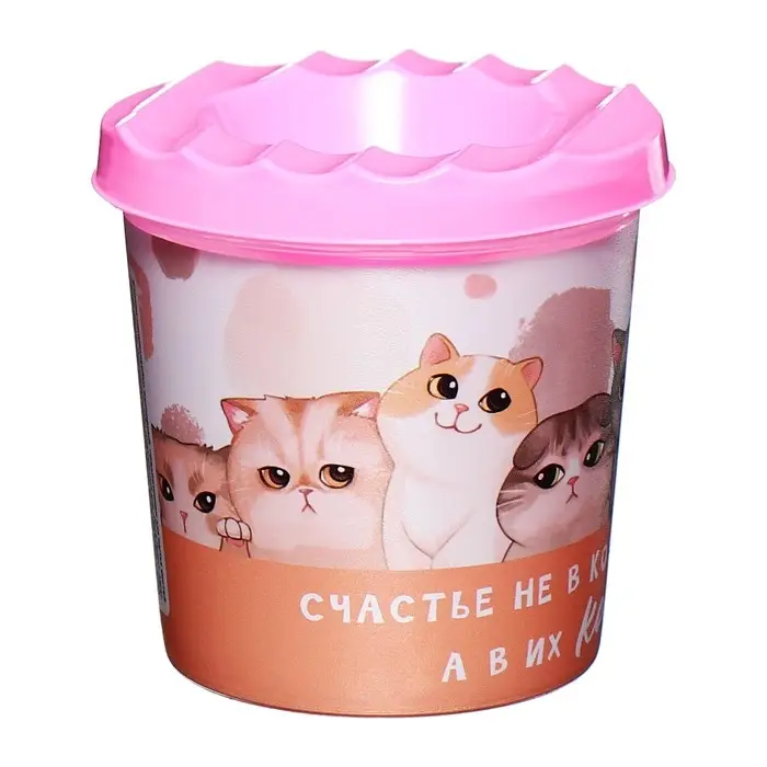 Стакан - непроливайка для рисования Calligrata, 210 мл с рисунком, МИКС