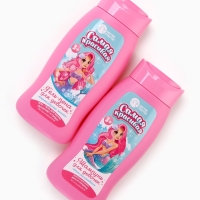 Набор детский "Самая красивая", гель-пена 250 мл, шампунь 250 мл, мочалка 25 гр