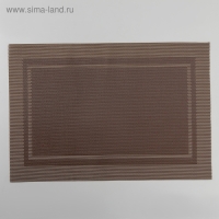 Салфетка сервировочная на стол Доляна &laquo;Окно&raquo;, 45&times;30 см, цвет коричневый