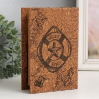 Шкатулка-книга дерево кожзам под пробку "Спасательный круг" 4х12х18 см