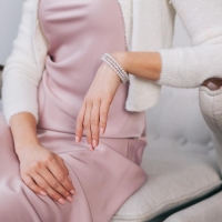 Браслет жемчуг &laquo;Пружинка&raquo; яркость, шар №6, цвет белый в серебре, d=6 см