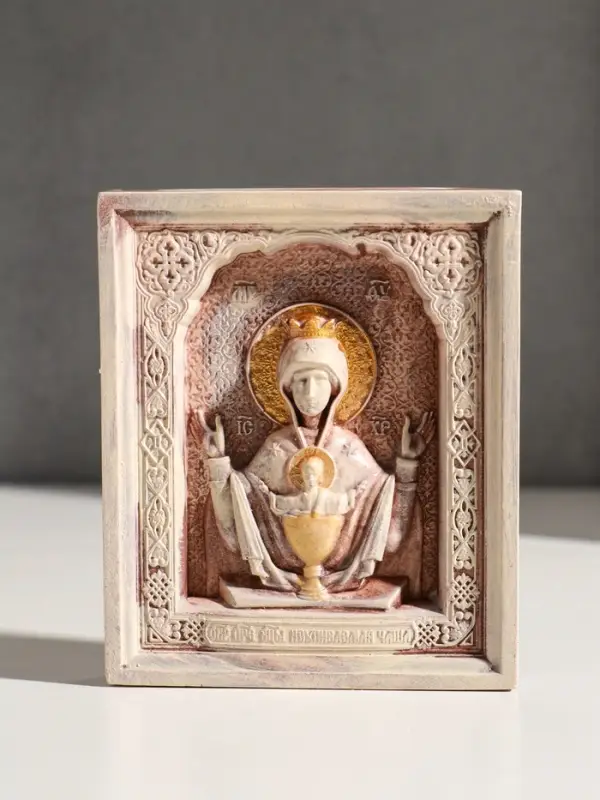 Икона с подвесом "Неупиваемая чаша" размер 12х10х2 см, гипс, роспись