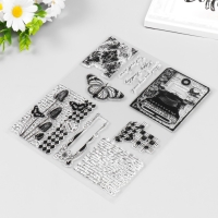 Штамп для творчества силикон "Записки и гербарий" 17х21,5 см Штамп для творчества силикон "Записки и гербарий" 17х21,5 см