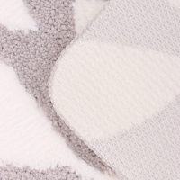 Коврик Доляна Leaves, 50&times;80 см, ворс 1.5 см, микрофибра, серый