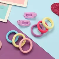 Набор для волос "Карамель" (10 резинок 3 см, 2 зажима 3 см) бесконечность, сиреневый