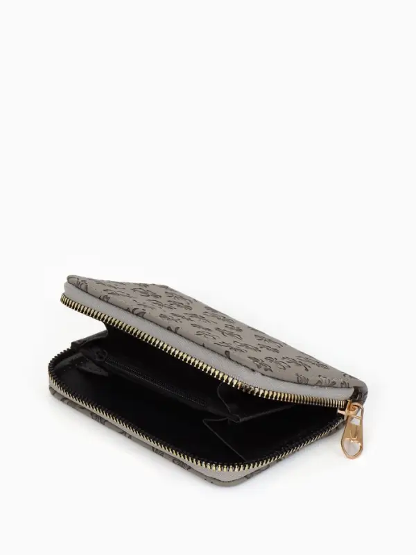 Кошелек жен 07-01-01 Июнь2526, 13*2*9 см, 2 отд+отд/молн, д/карт, серый