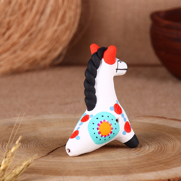 Дымковская игрушка &laquo;Свистулька Лошадка&raquo; 8&times;9&times;4 см, микс