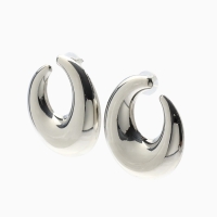 Серьги металл «Кольца» полумесяц, цвет серебро Серьги металл «Кольца» полумесяц, цвет серебро