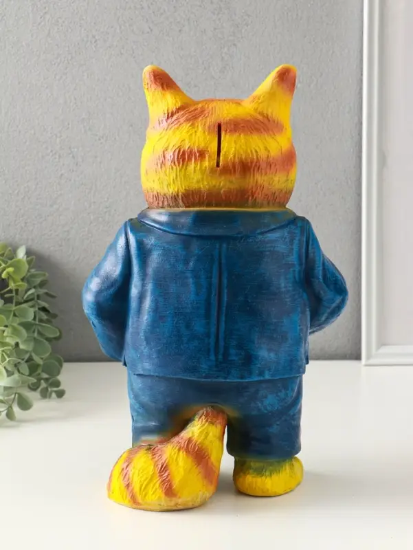 Копилка "Кот Тимофей" 35х22х15 см, рыжий