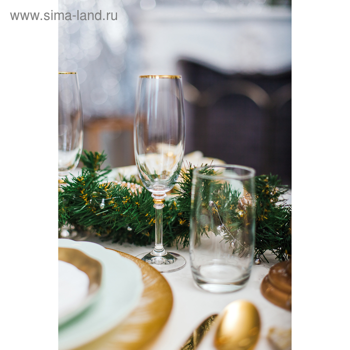 Набор бокалов для шампанского Bohemia Crystal &laquo;Оливия&raquo;, 190 мл, 6 шт