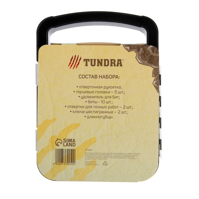Набор инструментов ТУНДРА, подарочный пластиковый кейс, 22 предмета