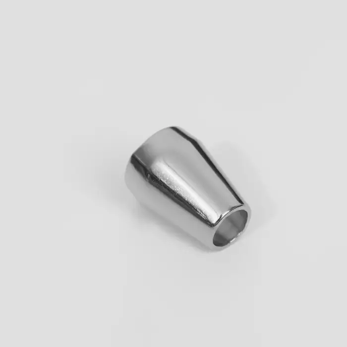 Наконечник для шнура, d=5 мм, 14&times;9 мм, 4 шт., цвет серебряный