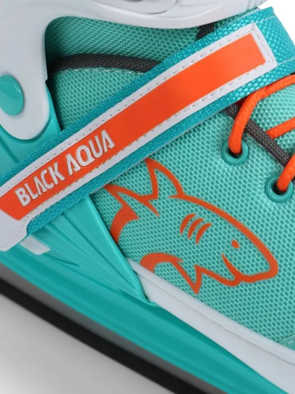 Коньки раздвижные BlackAqua, р. 35-38, для фитнеса, мятные, оранжевые