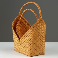 Набор корзин плетеных, 21x12x10x26/35,5 см, 16x9x7,5x20/28 см, 2 шт, секвойя