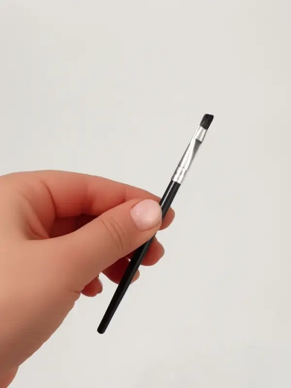 Кисть для макияжа, скошенная, 13(&plusmn; 1) см, чёрная