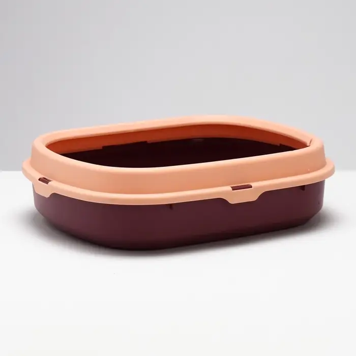 Туалет с бортом 40&times;34&times;11 см, бордовый