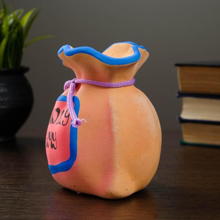 Копилка "Мешок", 8х11х12см, МИКС