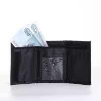 Кошелёк детский на липучке &laquo;Выбражулька&raquo;, цвет чёрный