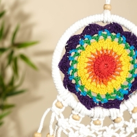 Ловец снов "Разноцветный цветок" 12х50 см.