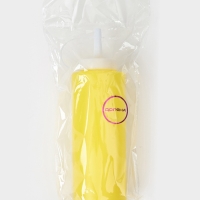 Бутылка для соуса Доляна, пластик, 350 мл, 6&times;6&times;19 см, жёлтая