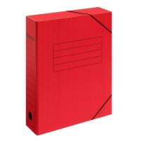 Папка архивная на резинках Calligrata, микрогофрокартон, 75 мм, до 700 л, красный