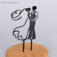 Топпер для торта, 10&times;17,5 см, цвет чёрный