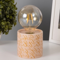 Светильник "Цилиндр" малые сердца LED 2хАА 8,5х8,5х17см