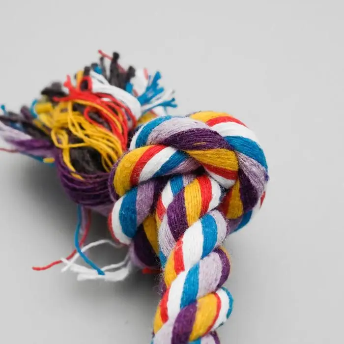 Игрушка канатная &laquo;2 узла&raquo;, малая, 20 г, до 20 см, цвет МИКС