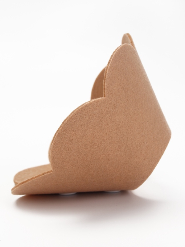 Ветеринарный воротник из фетра "Ромашка", размер L, коричневый