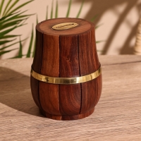 Копилка "Бочка" 10х10х12 см, манговое дерево Копилка "Бочка" 10х10х12 см, манговое дерево