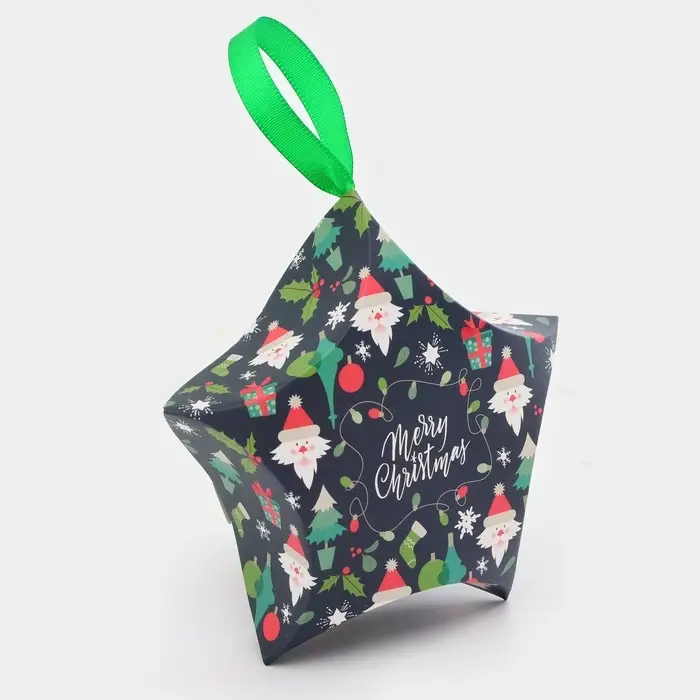 Подарочная коробка игрушка на ёлку складная &laquo;Звезда рождество&raquo; 7&times;5.5&times;2 см