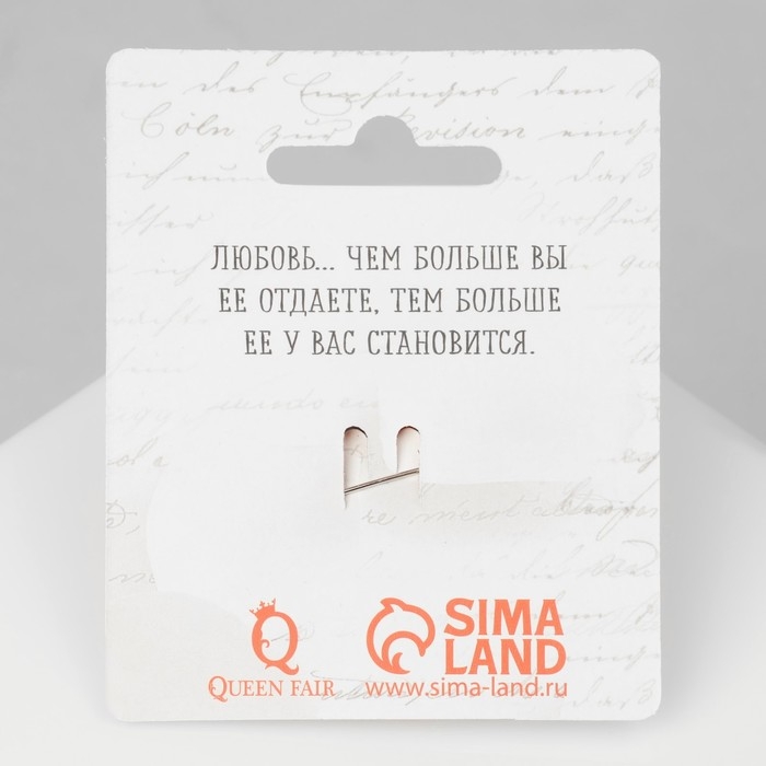 Брошь &laquo;Сердце&raquo; с цветами, цвет красный в золоте