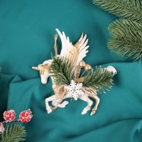Ёлочная игрушка &laquo;Зимнее волшебство. Пегас&raquo; пластик, 12х12 см