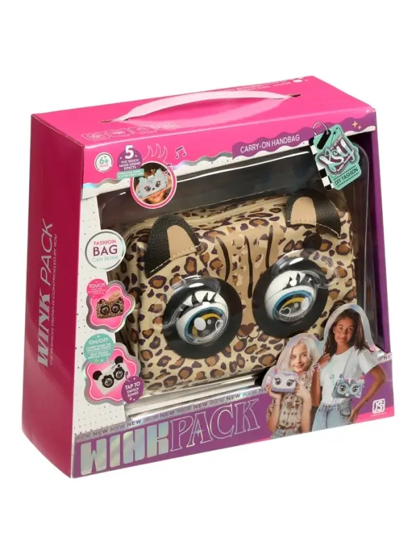 Музыкальная игрушка-сумочка "Котенок" звук, глазки моргают