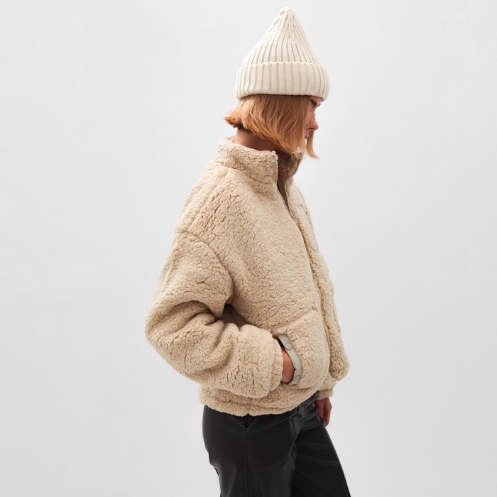 Куртка женская демисезонная MINAKU, молочная, размер 48 Куртка женская демисезонная MINAKU, молочная, размер 48