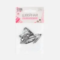 Основа для броши, 2 отверстия, 32 мм, 10 шт., цвет серебряный