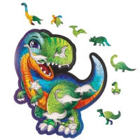 Пазл деревянный фигурный «Тирекс», 67 элементов Пазл деревянный фигурный «Тирекс», 67 элементов