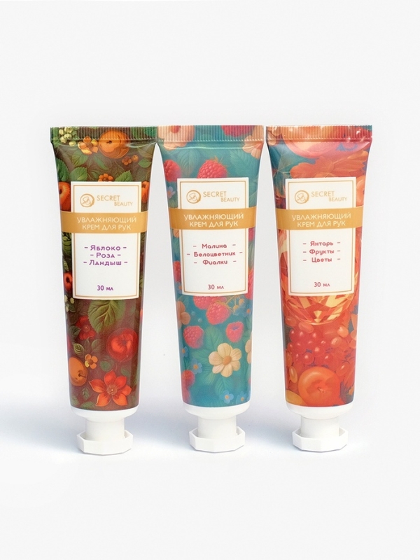 Крем для рук &laquo;Цветочные эмоции&raquo;, набор 3 шт