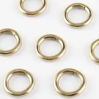 Кольца для сумок, d=12 мм, толщина - 3 мм, 10 шт., цвет золотой