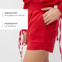 Комплект женский (блузка, шорты) MINAKU: Casual Collection цвет красный, р-р 48 Комплект женский (блузка, шорты) MINAKU: Casual Collection цвет красный, р-р 48