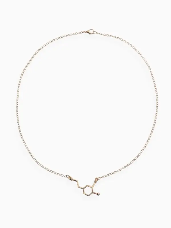 Кулон на цепочке &laquo;Молекула 01&raquo;, цвет золото