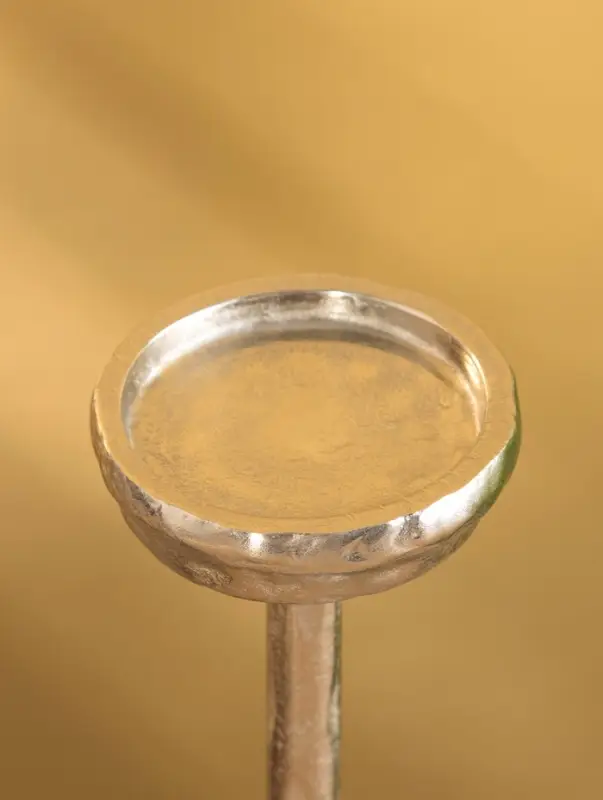 Подсвечник &laquo;Креманка&raquo;, 26 см, алюминий, серебро