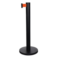 Стойка ограждения черн с вытяжной лентой-280см ОРАНЖЕВ,высота-90см,d- 6см,напольный d-32см Стойка ограждения черн с вытяжной лентой-280см ОРАНЖЕВ,высота-90см,d- 6см,напольный d-32см