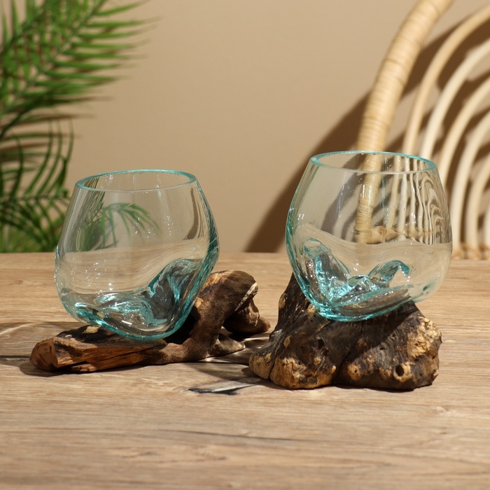 Вазон на коряге "Очарование" 12х10х10 см