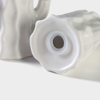 Набор фарфоровый для специй на бамбуковой подставке BellaTenero &laquo;Кактусы&raquo;, 2 предмета: солонка 75 мл, перечница 75 мл, цвет белый