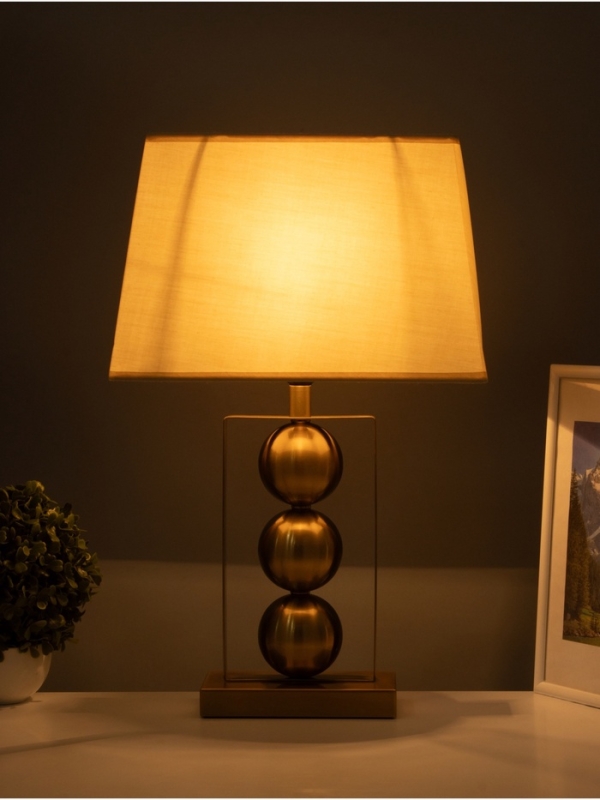 Настольная лампа "Оливер" Е27 40Вт латунь 33х22х53 см