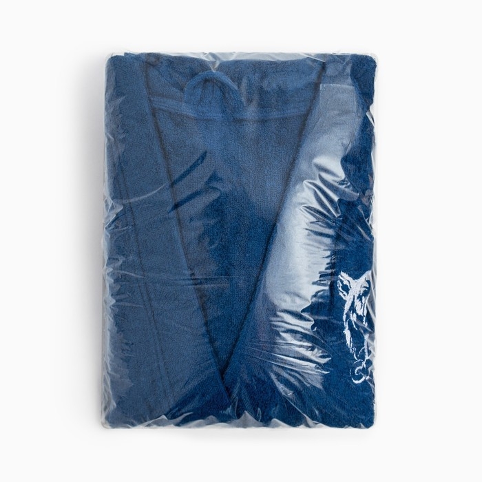 Халат махровый мужской «Глава семьи», размер 56-58, цвет синий Халат махровый мужской «Глава семьи», размер 56-58, цвет синий